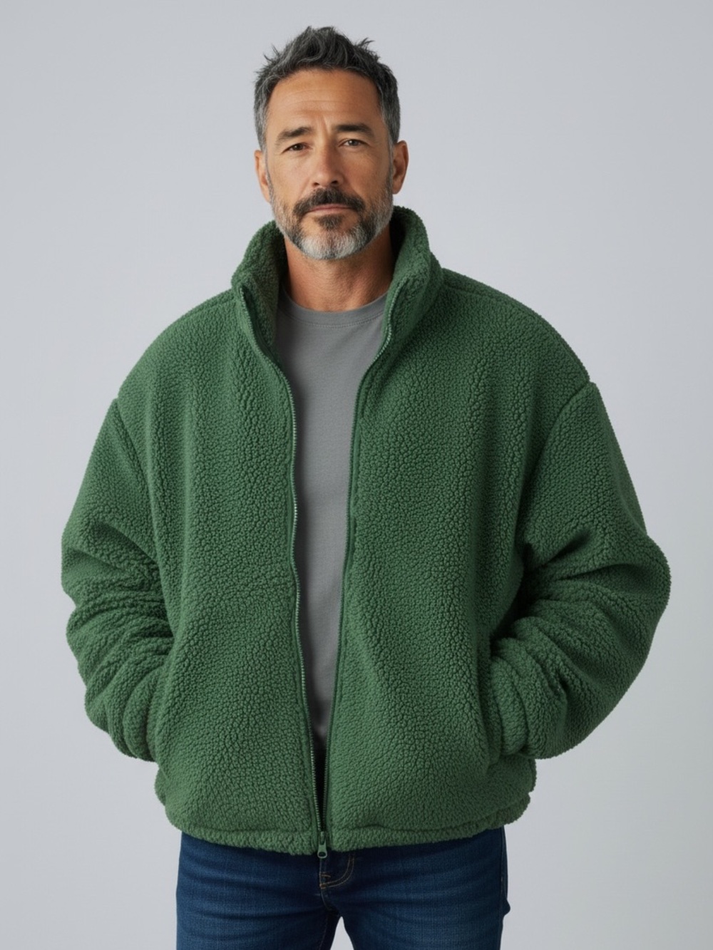 American Eagle Outfitters
Green Sherpa Full-Zip Jacket
